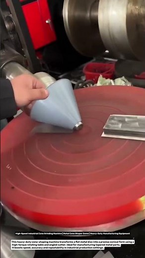 High-Speed Industrial Cone Grinding Machine | Metal Cone Shaper Demo.