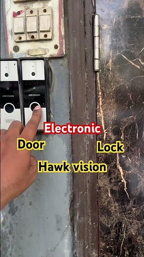 #hawk vision electronic door lock installation with hikvision vdp