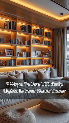 "Light it up with LEDs! 🌟 Discover 7 dazzling ways to use LED strip lights to elevate your home decor in our latest reel. From under-cabinet kitchen glow to cozy bedroom accents, these versatile lights add a modern twist to any space. Whether it’s creating ambiance or highlighting your favorite art, LED strips are here to shine. Ready to transform your home with just a flick of a switch? 💡✨ #LEDLighting #HomeDecorTips | Homebliss