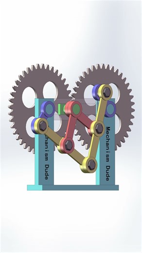 Pantograph for reversing rotation 2 #mechanism #3D printing #STEM #CAD#Solidworks #Relaxing