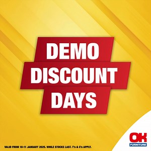 Shop exciting deals on all your new-year must-haves with our Open & Demo Sale, coming soon!​ Prepare to get the latest in quality and price!​ ✨ ​ Find your nearest store here:​ https://www.okfurniture.co.za/store-locator/ Offers valid 10-11 January 2025.​ **T's & C's Apply** | OK Furniture Zambia