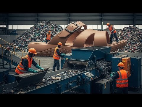 Inside The Modern Plastic Factory – From Old Sandals To Brand New Ones Full Process