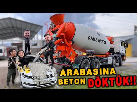 SEFA KINDIR'IN 1.000.000 TL' LİK LÜKS ARABASINA BETON DÖKTÜK !! ‪@emregull‬ ‪@muratsungurtekin8674‬