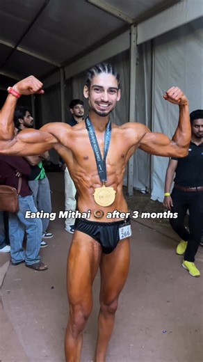 Ravi Rathee on Instagram: "Eating Mithai after 3 months 🍩❤️(maja aagya) . . . . . . . . . #reelkarofeelkaro #reelitfeelit #trendingreels #icn #reels"