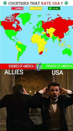 * Allies vs Rivals of USA 🌍😳 | World Map Explained🤯 #shorts#short #fact