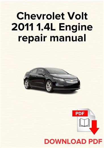 Chevrolet Volt 2011 1.4L Engine Repair Manual - Etsy
