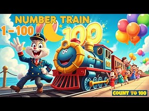Counting Numbers 1–100 with the Fun Train 🚂 Kids Learning Video