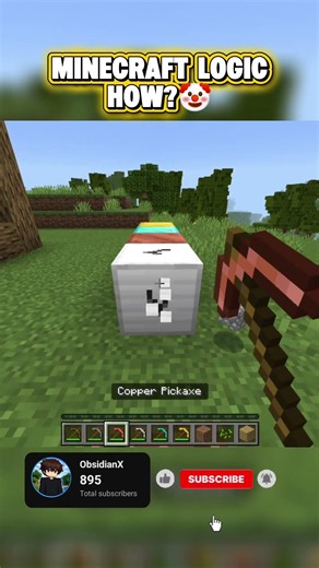 This Minecraft Logic is Weird… Gold Pickaxe vs Gold Block! #minecraft #minecraftlogic #minecraftmeme