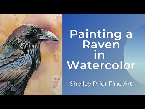 Watercolor Raven