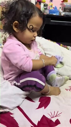 Cute Little Moment | Shreeja Wearing Socks 🧦💖