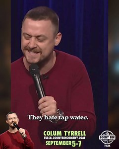 Colum Tyrrell is a regular at The Comedy Cellar, The Stand Comedy Club and Stand Up New York, and he recently made his television debut on The Tonight Show with Jimmy Fallon. Catch him Sept 5-7 at The Loony Bin Comedy Club! Tickets: https://tulsa.loonybincomedy.com/ShowDetails/d0f14e9c-3240-4618-9a0f-86e66d61fef2/bca30415-8e4e-4ec5-817d-52222ac57427/Colum__Tyrrell/Tulsa_Loony_Bin | The Loony Bin Comedy Club - Tulsa