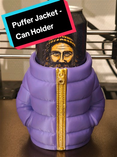 Puffer Jacket Can Holder - 3D Printed Design