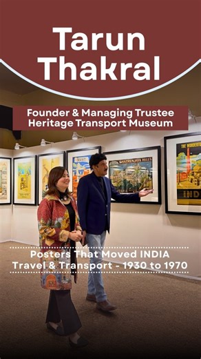 Garima Avtar on Instagram: "Visited the Heritage Transport Museum on its anniversary for a special exhibition – ‘Posters That Moved India’. Vintage tourism, travel and transport posters from the 1930s–1970s, showing how journeys once began with just a printed poster and a dream. Also got to interact with Mr Tarun Thakral, Founder & Managing Trustee of the museum, and listen to the stories behind building this collection. Sharing a few moments from the visit. @heritagetransportmuseumindia @thakra