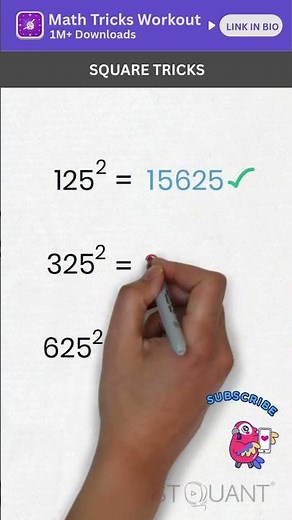 Math Tricks - Square Tricks - Easy Math Tricks - Mental Maths - Simplification Tricks #mathtricks