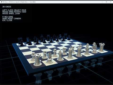 3D Chess C# WinForms OpenGL4 Shader Demo