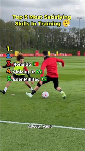 🔥Top 5 Most Satisfying Football Skills in Training 🤯⚽ #football #shorts #viral
