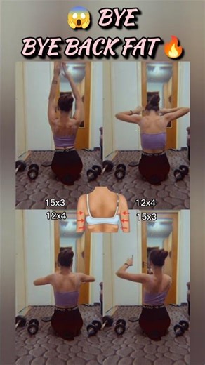 Back Fat & Bra Bulge Workout #fitness #backworkout #fatloss #exercise #shorts