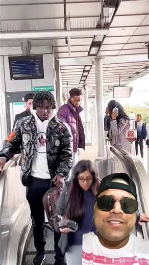 This guy First time using escalator 😅🙅🏾‍♂️😂