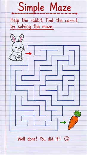 Simple Maze | Maze Puzzle | Nursery Homework | Brain Activity