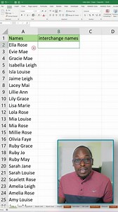 865K views · 8K reactions | Interchange names in Excel with a shortcut #viralreel #exceltips #tips #tricks #viral #computertricks #pctips #windows #microsoft #excel #tipsandtricks #viralreels #excelshortcuts #Techytonics | Techy_Tonics | Facebook