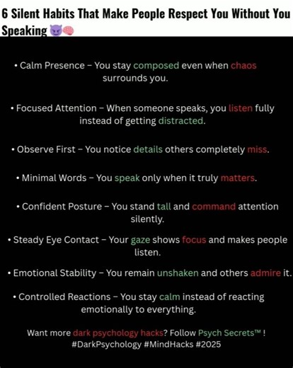 6 Silent Habits That Make People Respect You Without You Speaking | Psychology #shorts