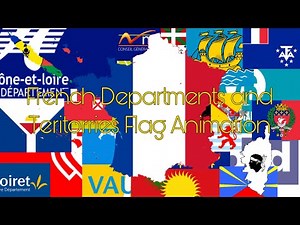 French Departments And Territories Flag Animation (Logos)