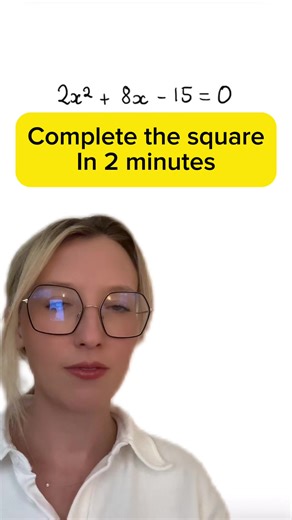 Complete the Square in 2 minutes! #gcse #gcsemaths #maths #mathsrevision #gcses2026