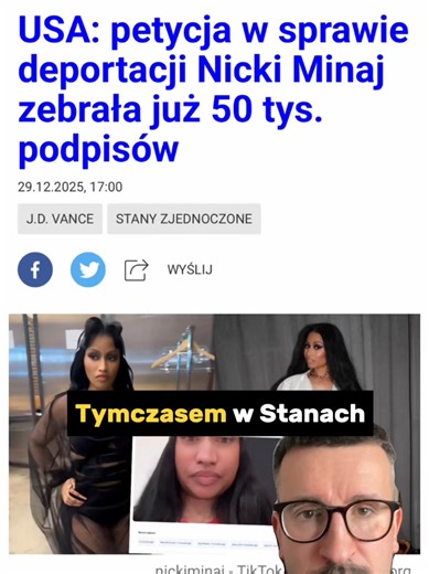 Deportacja Nicki Minaj? Ponad 50 800 podpisów!
