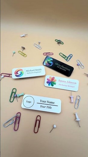 Personalized Acrylic Name Badge with Logo – Stylish Custom Badges! ✨
