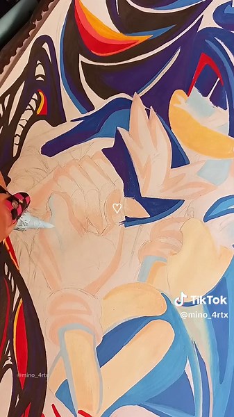 Acrylic Marker Drawing of Sonic x Shadow Characters