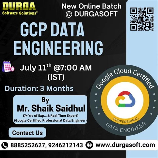 GCP DATA ENGINEERING Online Training @ DURGASOFT #durgasoftware #durgasoft #gcpdataengineering