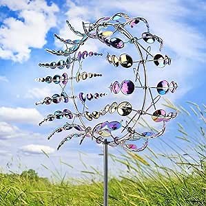Magical Windmill Metal, Kinetic Wind Sculptures Spinners, Outdoor Patio Decoration Wind Sculpture, Colorful Wind Spinner Outdoor