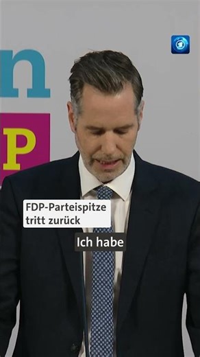 Die FDP-Parteiführung um den Vorsitzenden Dürr tritt zurück #FDP #Shorts #tagesschau