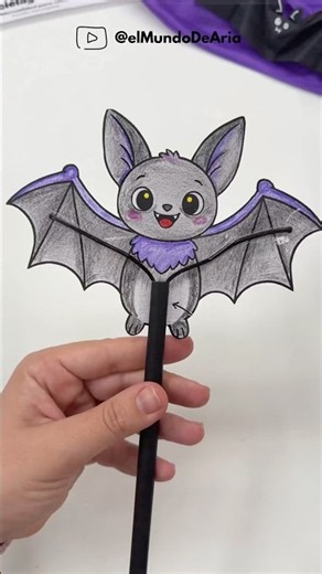 🦇 Cómo hacer un MURCIÉLAGO que mueve las alas | Halloween #diy #manualidades #kids