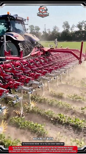 Cultivator Machine Weeding 1500 kg Field Area During Farming Work