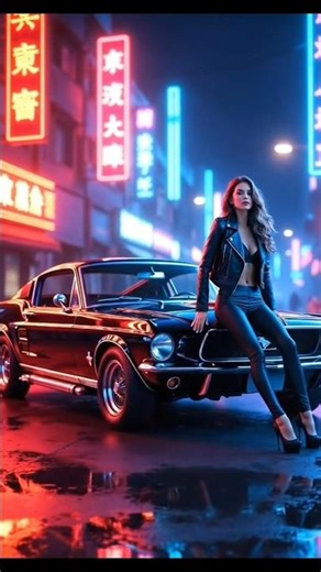 This Song is 🔥 Best Synthwave Car Aesthetic. #shorts #ai #mustang #aimaster #music #gta