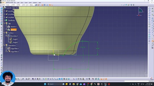 PLASTIC TREE POT Generative Shape Surface Design in CATIA V5 #catia #cad #youtub