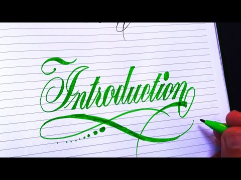 How to write Introduction in beautiful Hand Lettering Calligraphy