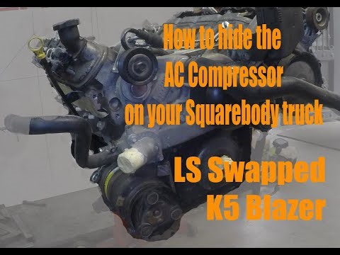 Low mount bracket for truck AC Compressor LS Swap K5 C10 Chevy