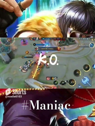 LOW HEALTH CHOU GOT MANIAC #noelle #mlbb