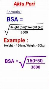 #BSA calculation formula