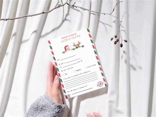 Editable Letter to Santa Template | Printable Christmas Wish List (digital Download) - Etsy UK