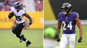 Ravens starters Marcus Peters, Gus Edwards tear ACLs in separate practice incidents