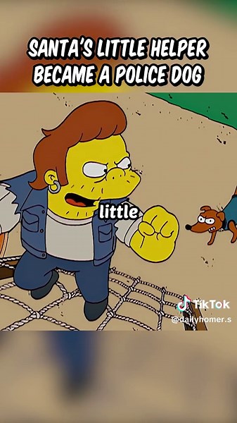 Santa's little helper became a police dog #foryou #simpsonsclips #simpson #viral #cartoon #usa