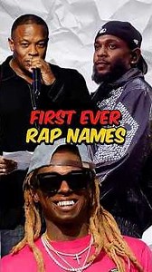Here's a list of famous rappers first ever rap names #lilwayne #kendricklamar #future