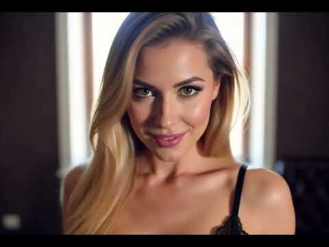 Nightwear Try On Haul ✨ Elegant Lace Sleepwear Blonde Model Fashion