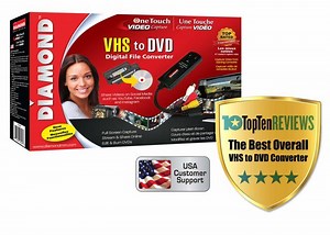 Diamond - VC500 - Diamant Adaptateur One Touch VHS to DVD USB 2.0, Dispositif de numerisation video pour Win7, Win8 et Win10