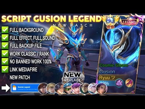 Script Skin Gusion Legend - Cosmic Gleam No Password | Full Effect Voice | Patch Terbaru