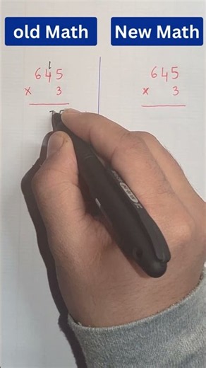 🇺🇸 Old Math vs New Math! 🤯 Multiply 645 × 3 the Easy Way | Amazing Math Tricks #Shorts #Oldmath