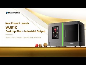 Flashforge WJ51C Desktop MJP Wax 3D Printer | Compact Industrial Precision for Jewelry Makers